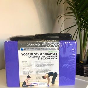 PurAthletics Yoga Block & Strap Set